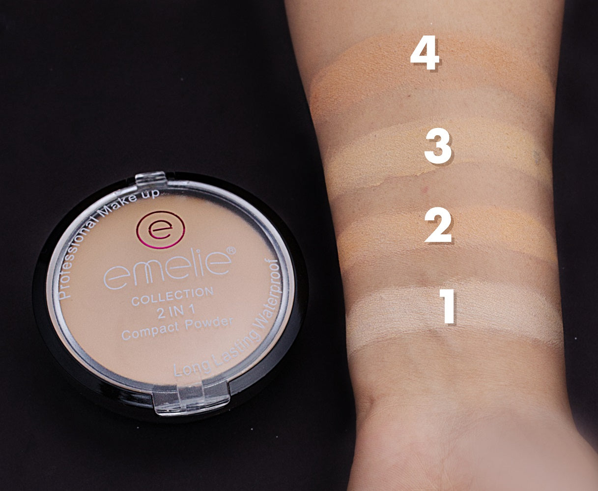 2 in 1 Compact Powder Emelie Cosmetics.pk
