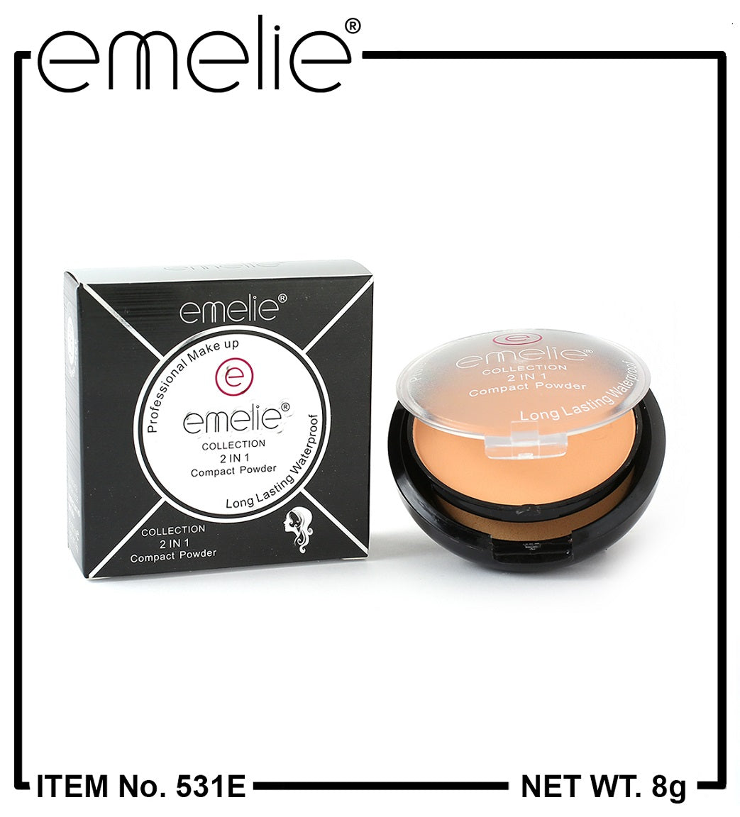 2 in 1 Compact Powder Emelie Cosmetics.pk