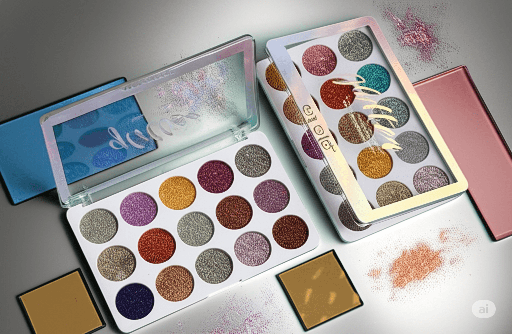 15 Color Emelie Glitter Eyeshadow Emelie Cosmetics.pk