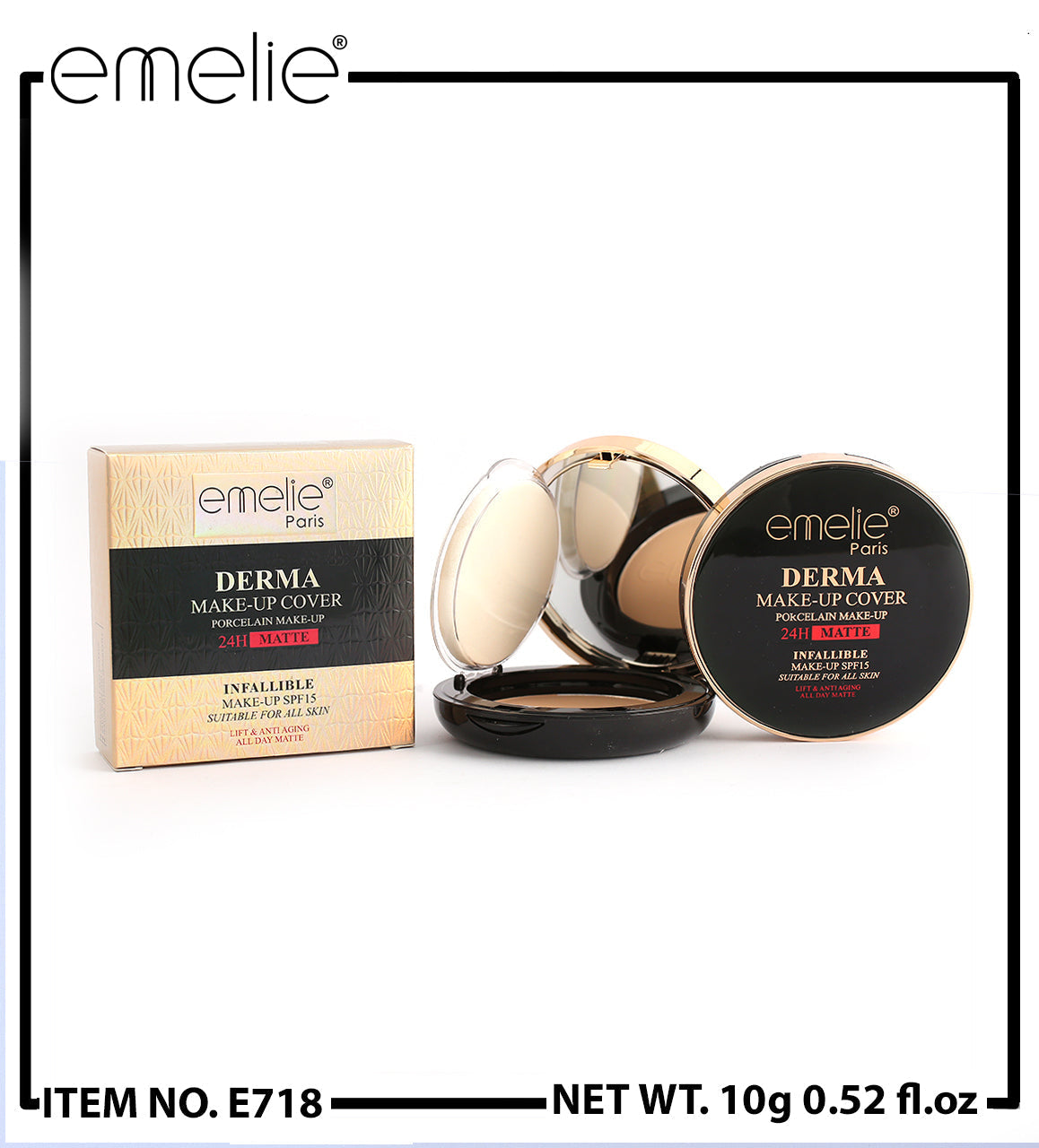 Derma Make up Cover Powder Emelie Cosmetics.pk