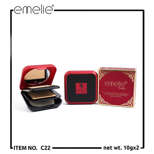 Matte Coverage Compact Powder Emelie Cosmetics.pk