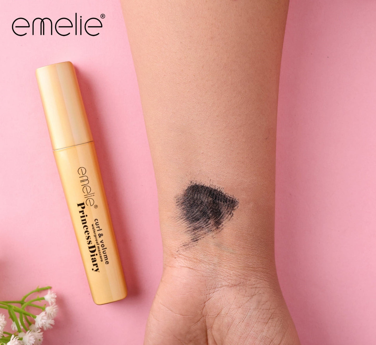 Princess Diary Curl + Volume Waterproof Mascara Emelie Cosmetics.pk