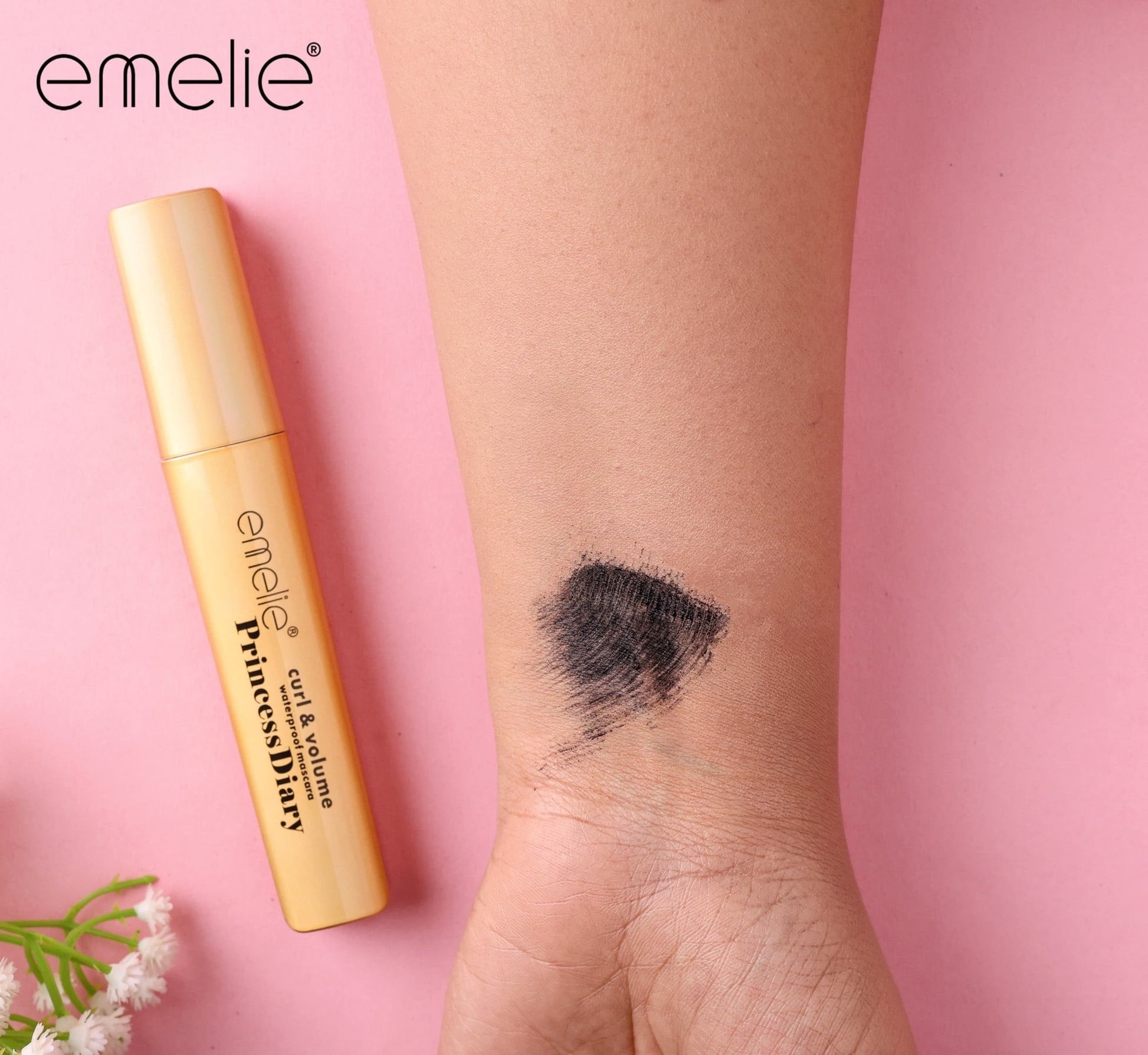 Princess Diary Curl + Volume Waterproof Mascara Emelie Cosmetics.pk