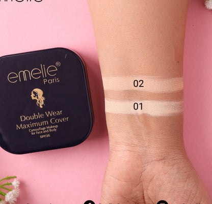 Double Wear Maximum Cover Pressed Powder Emelie Cosmetics.pk