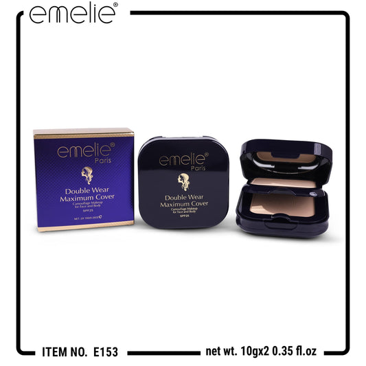 Double Wear Maximum Cover Pressed Powder Emelie Cosmetics.pk