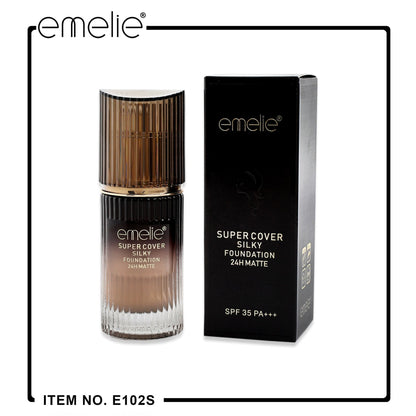 Super Cover Silky Foundation 24H Matte _ 40ml Emelie Cosmetics