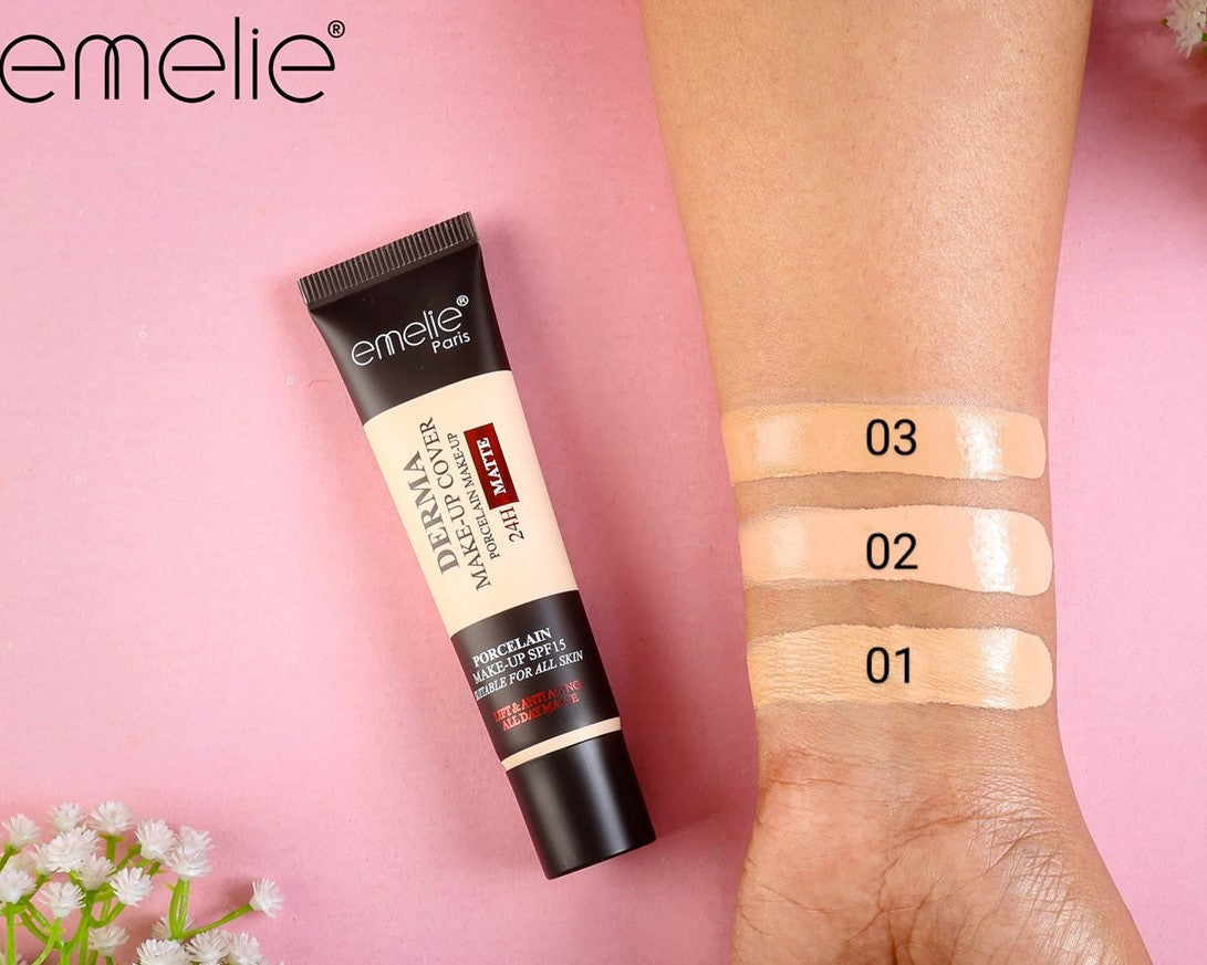 Derma Make_Up Cover Matte Foundation Tube - 45g Emelie Cosmetics