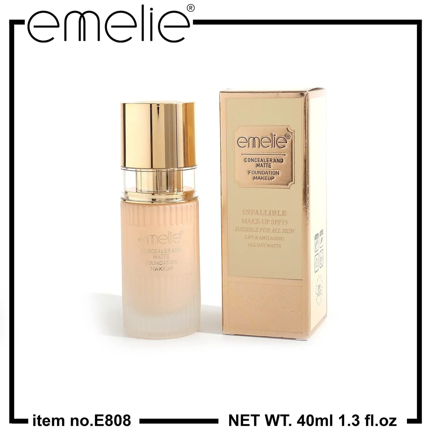 Concealer & Matte Foundation (2 in 1) Emelie Cosmetics