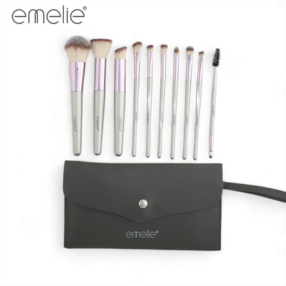 Makeup Brush Set 10pc Emelie Cosmetics.pk