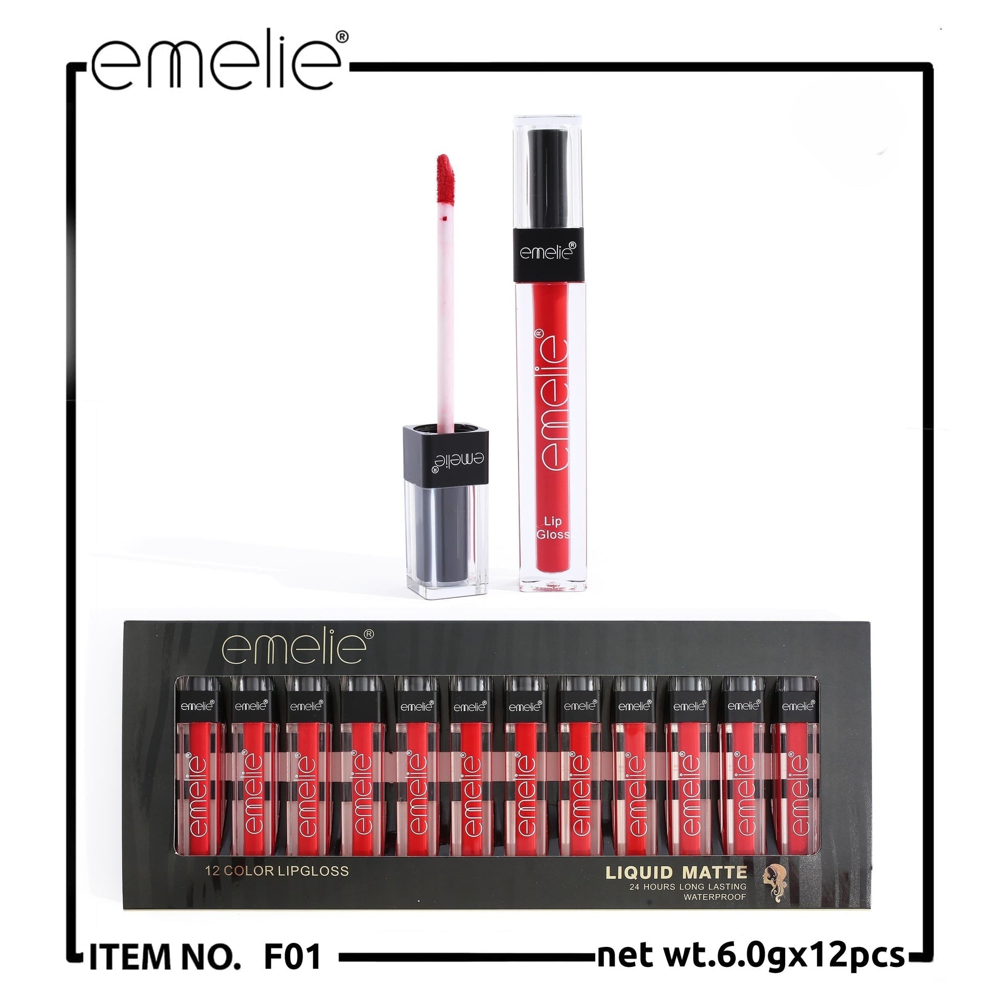 Liquid Matte Lip Gloss (1pc) Emelie Cosmetics.pk