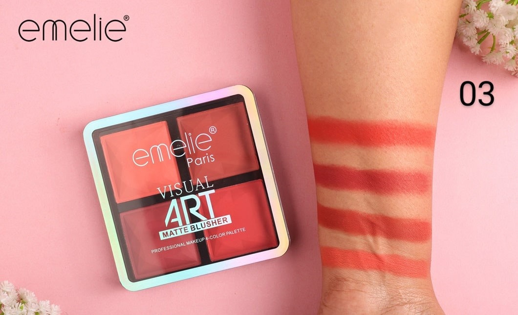Natural Matte Finish Blush Palette Emelie Cosmetics.pk
