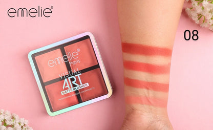 Natural Matte Finish Blush Palette Emelie Cosmetics.pk