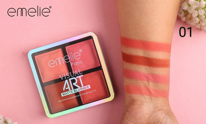Natural Matte Finish Blush Palette Emelie Cosmetics.pk