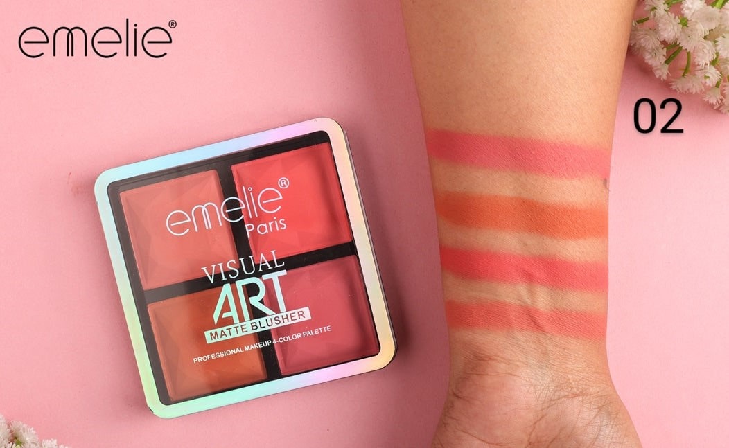 Natural Matte Finish Blush Palette Emelie Cosmetics.pk
