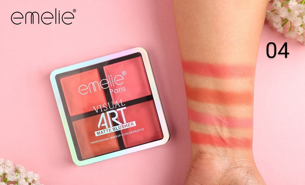Natural Matte Finish Blush Palette Emelie Cosmetics.pk