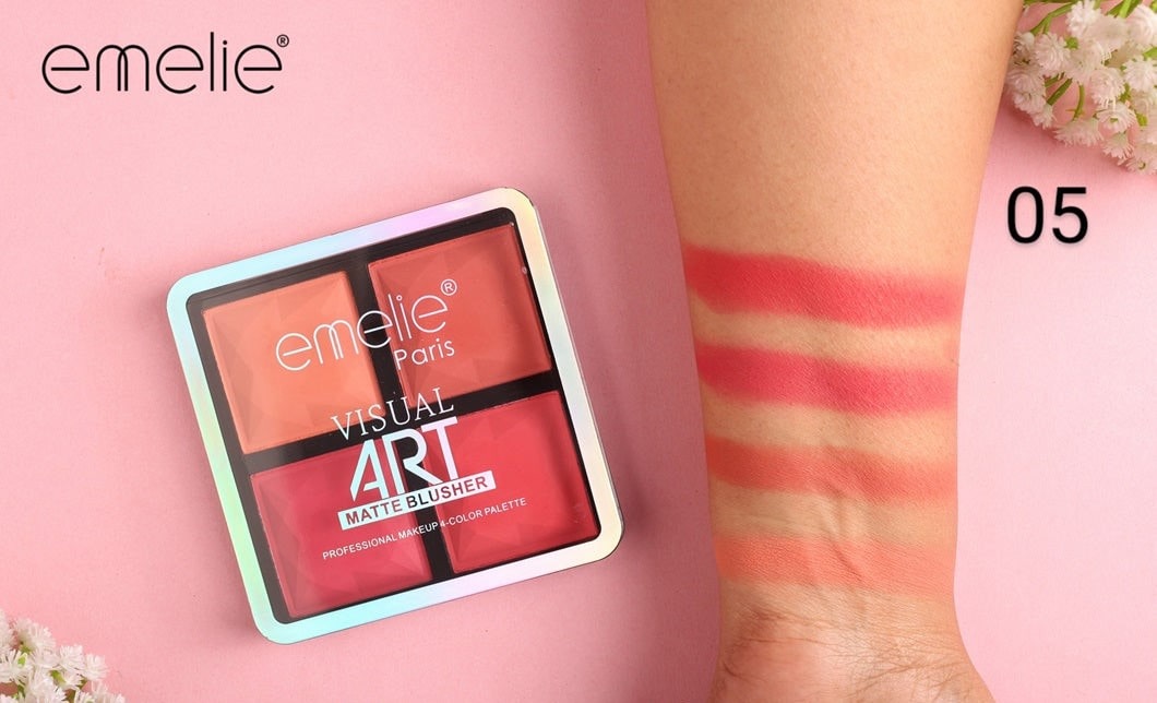 Natural Matte Finish Blush Palette Emelie Cosmetics.pk