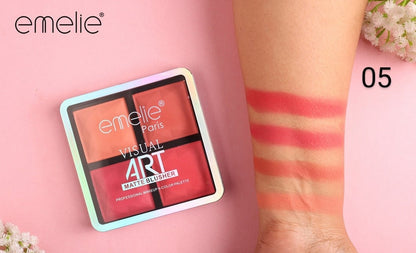 Natural Matte Finish Blush Palette Emelie Cosmetics.pk
