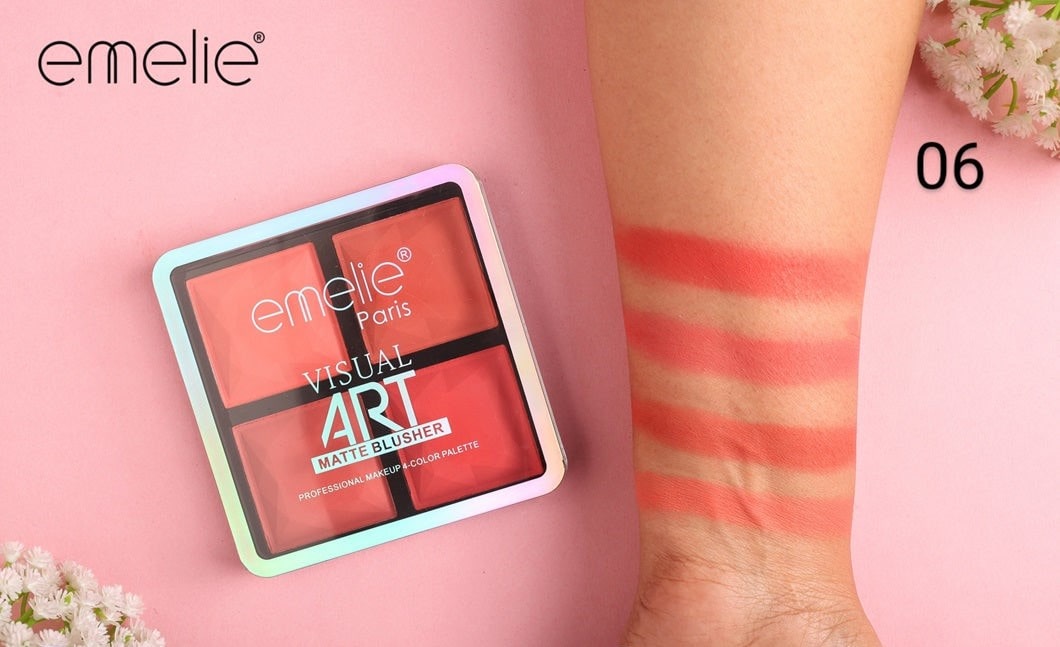 Natural Matte Finish Blush Palette Emelie Cosmetics.pk