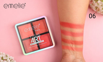 Natural Matte Finish Blush Palette Emelie Cosmetics.pk