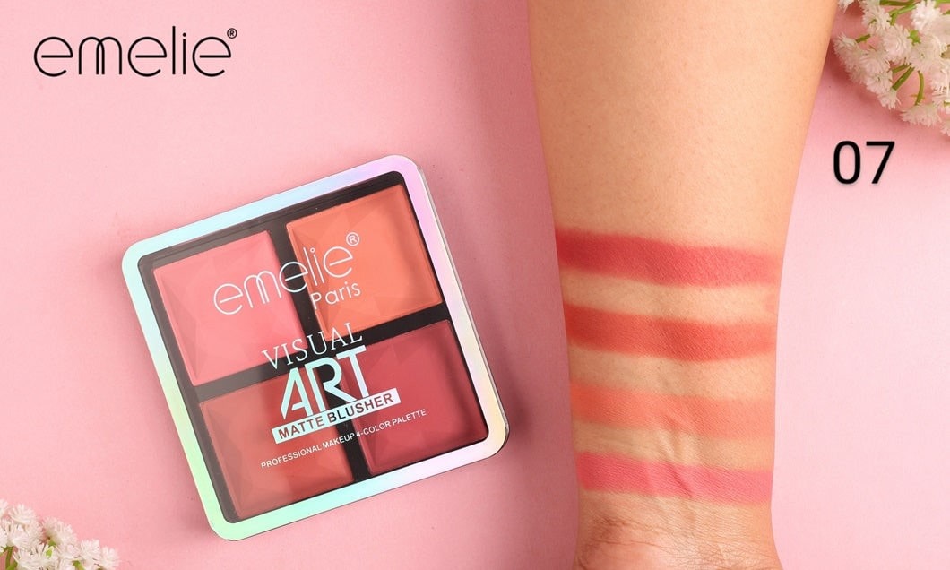 Natural Matte Finish Blush Palette Emelie Cosmetics.pk