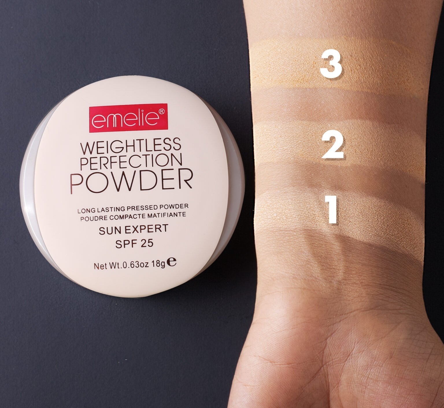 Weightless Perfect Compact Powder Emelie Cosmetics.pk