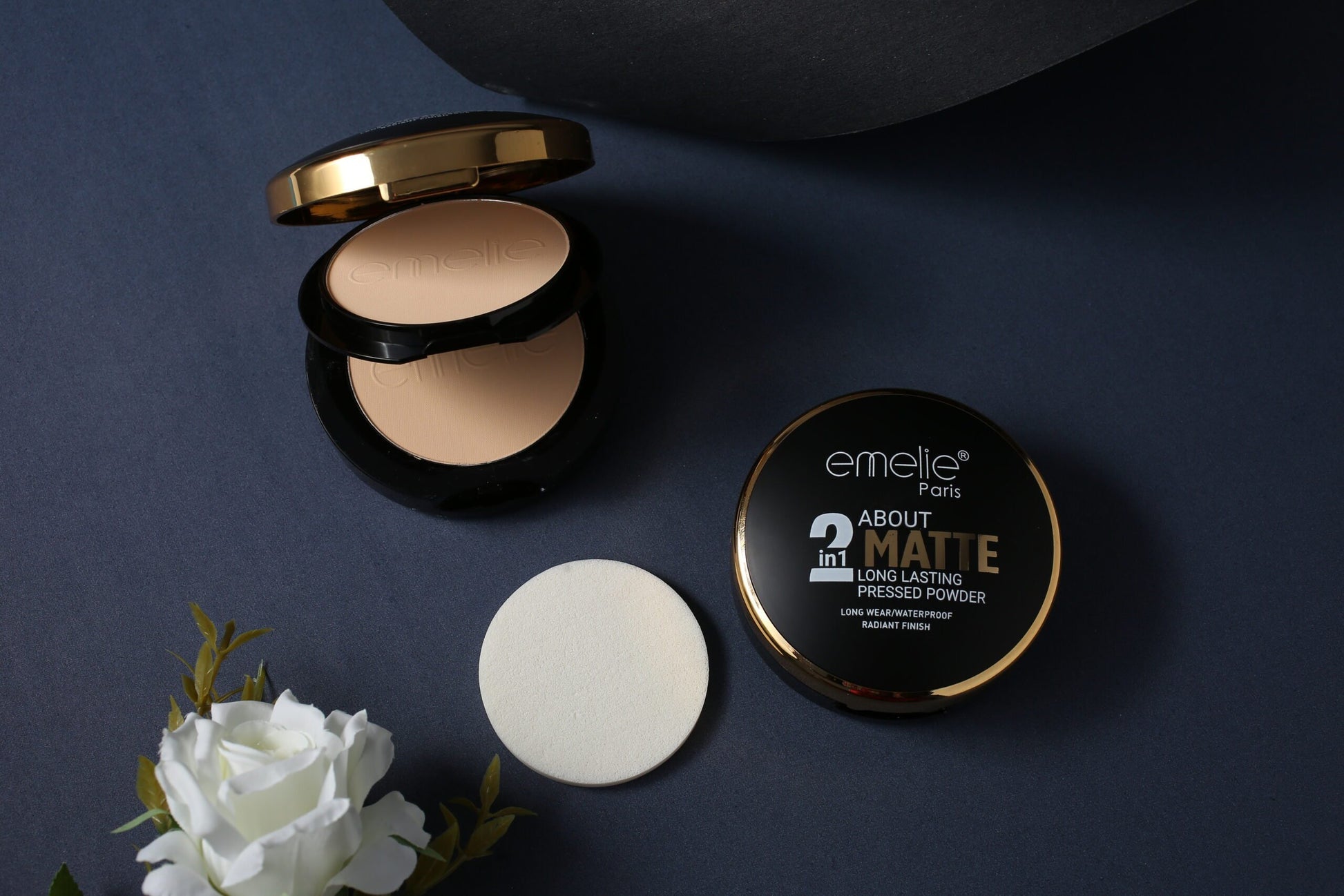 2 in 1 Matte Pressed Powder Emelie Cosmetics.pk