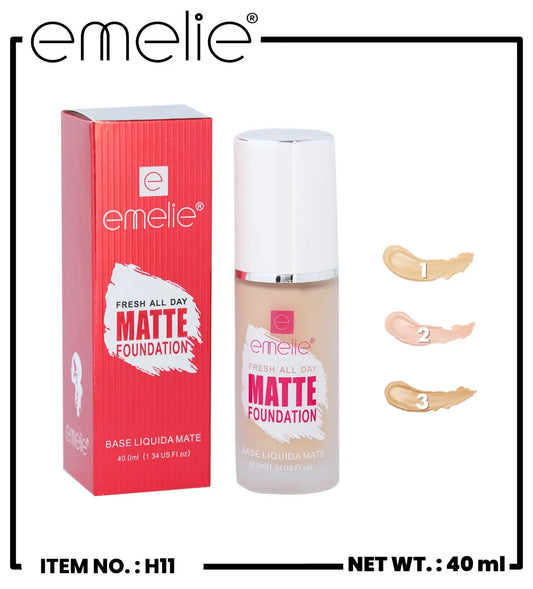 Liquid Matte Foundation Emelie Cosmetics