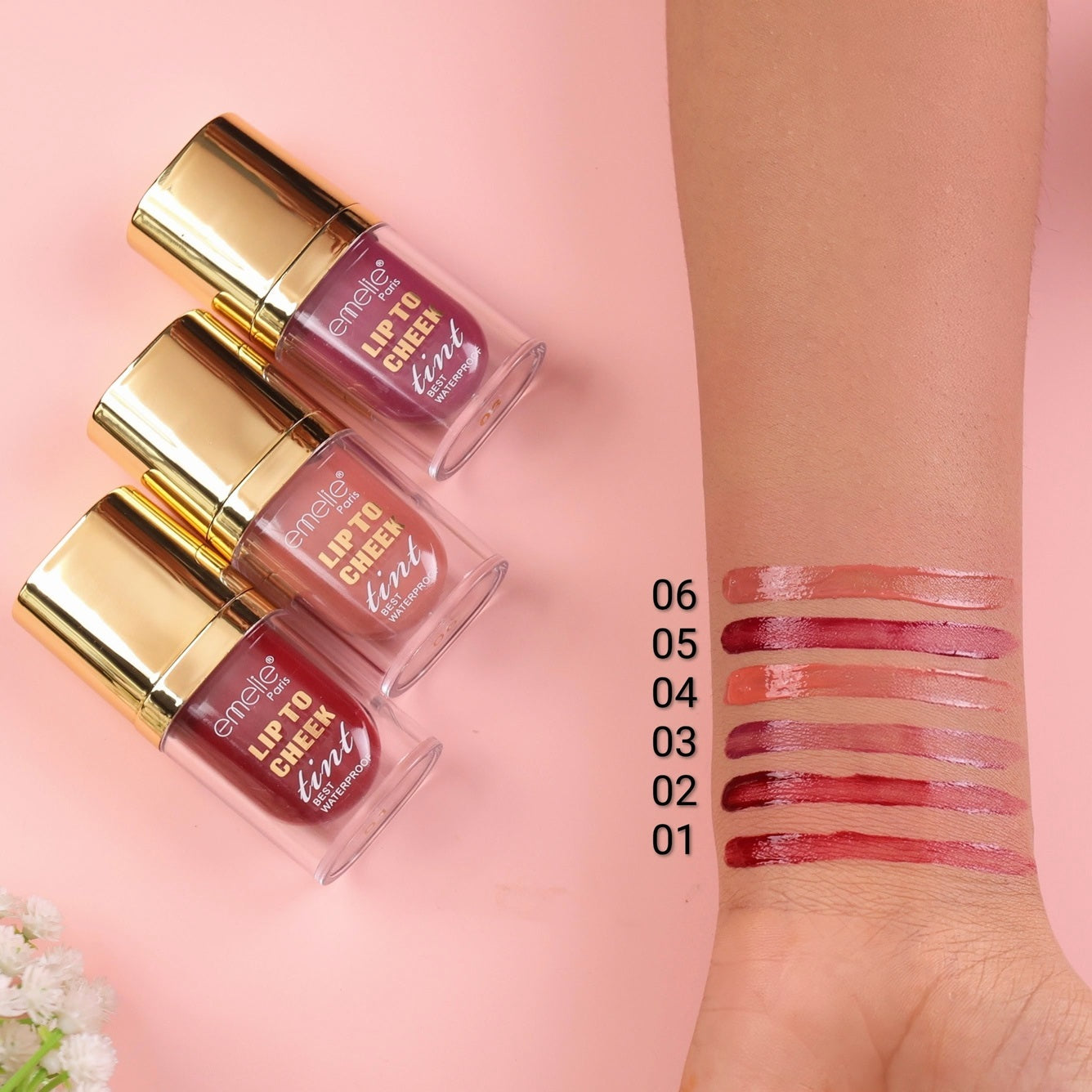 Lip To Cheek Tint - Best Waterproof Multi-Use Lip & Blush Stain Emelie Cosmetics.pk