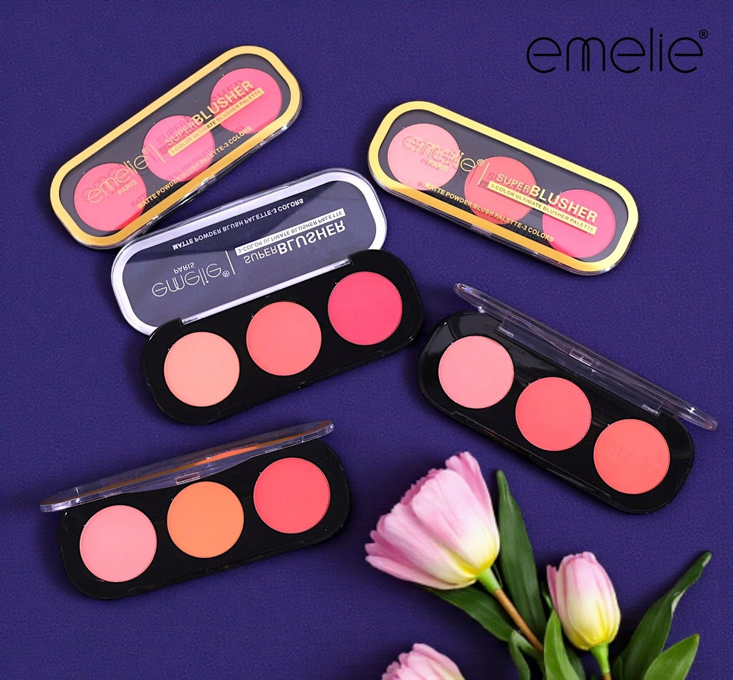 Emelie Paris Super Blusher - 3 - Color Ultimate Blush Palette