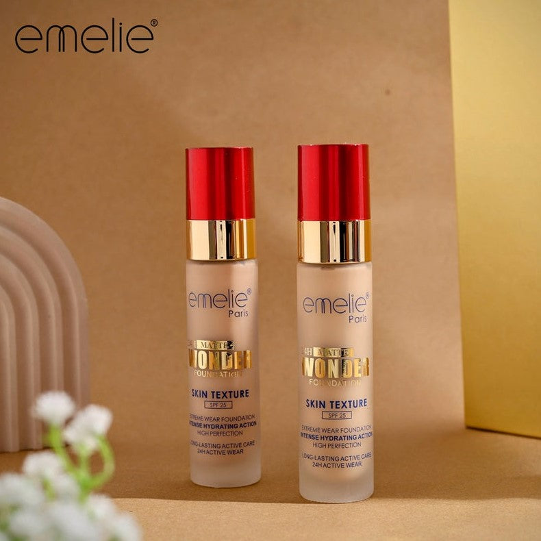 24H Matte Wonder Foundation - SPF 25 - 30ml Emelie Cosmetics