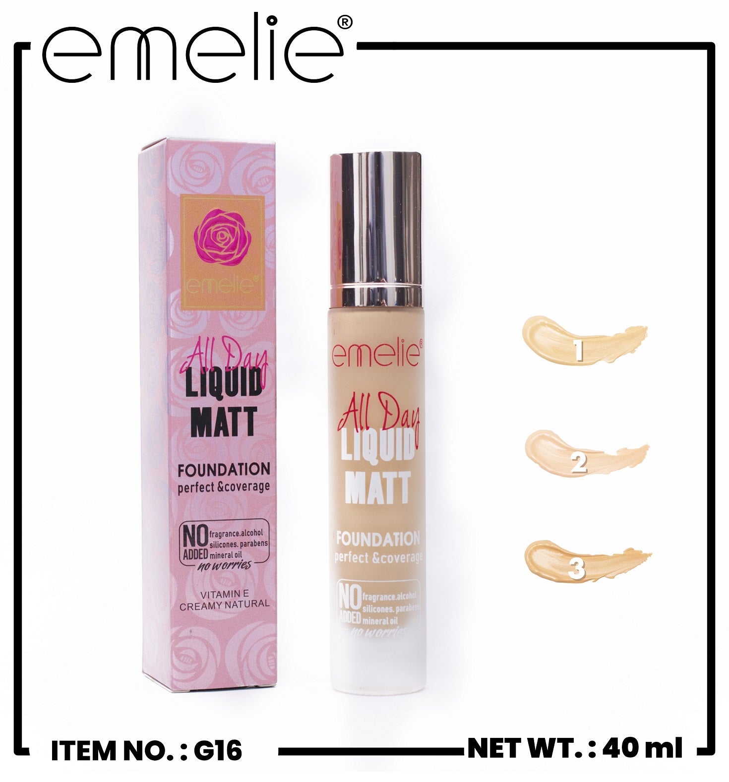 All Day Foundation Emelie Cosmetics