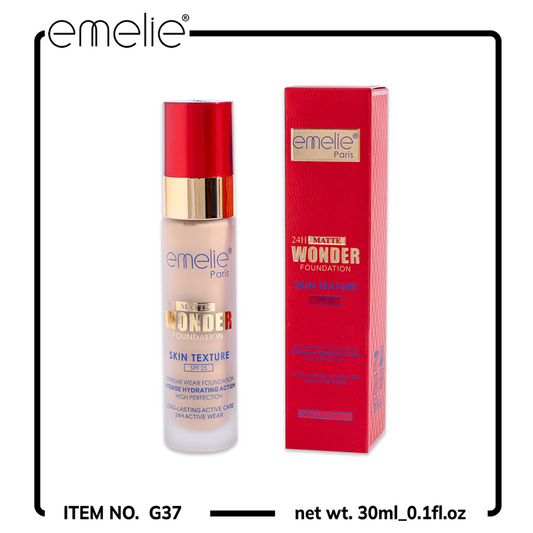 24H Matte Wonder Foundation - SPF 25 - 30ml Emelie Cosmetics