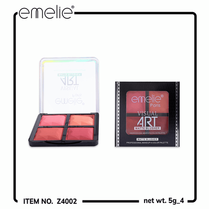 Natural Matte Finish Blush Palette Emelie Cosmetics.pk