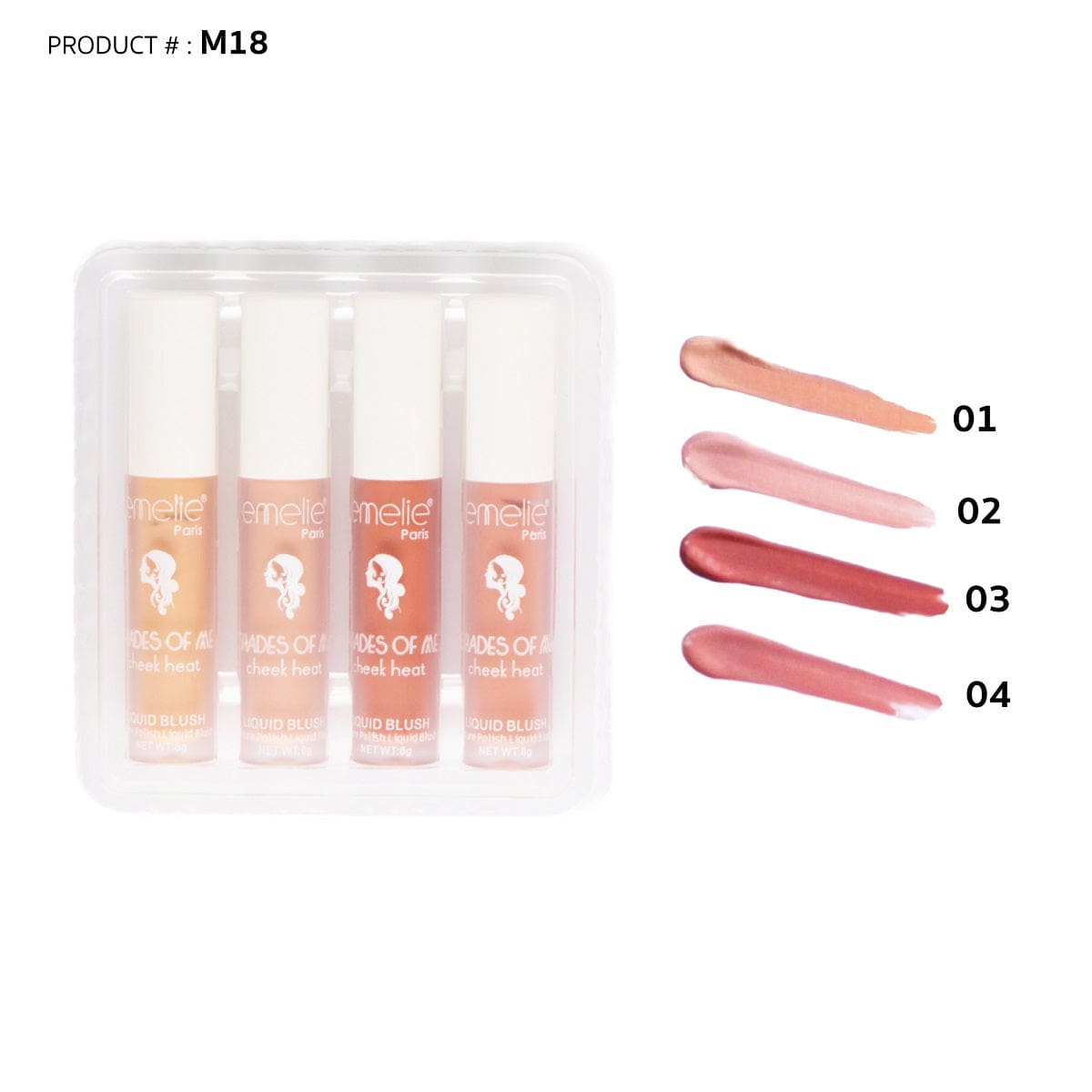 Cheek Heat Liquid Blush Emelie Cosmetics.pk