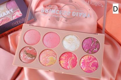 Princess Diary 8 Color Blusher/Eyeshadow Emelie Cosmetics.pk