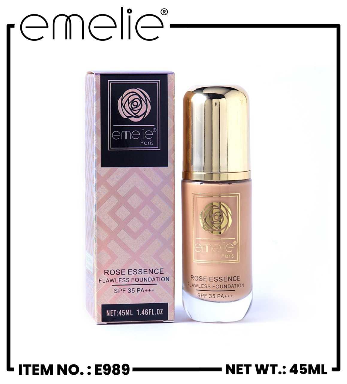 Rose Essence Flawless Foundation Emelie Cosmetics