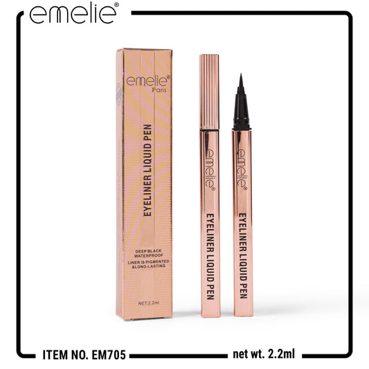 Eyeliner Liquid Pen - Deep Black Waterproof, 24H Smudge-Proof Emelie Cosmetics.pk