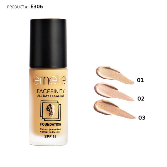Facefinity All Day Flawless Foundation Emelie Cosmetics