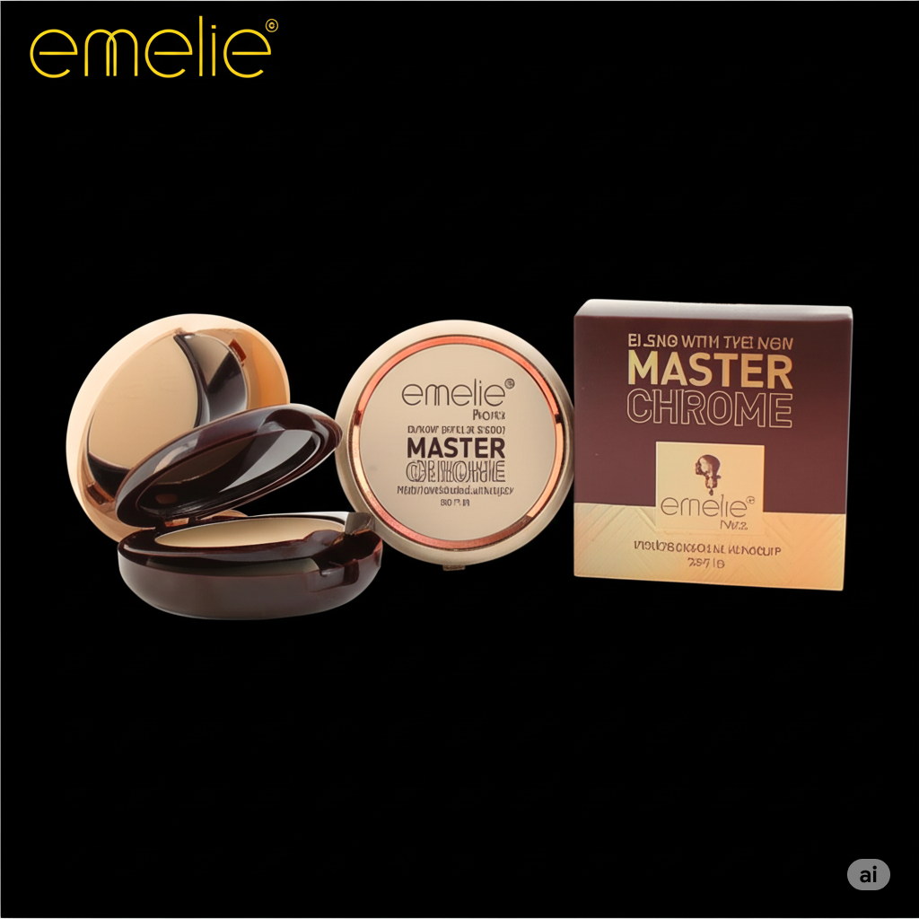 Master Chrome Compact Powder Emelie Cosmetics.pk