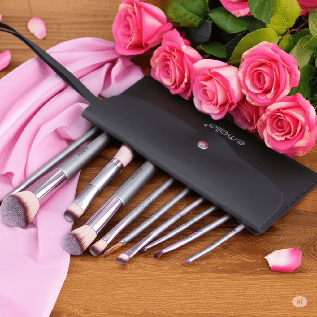 Makeup Brush Set 10pc Emelie Cosmetics.pk