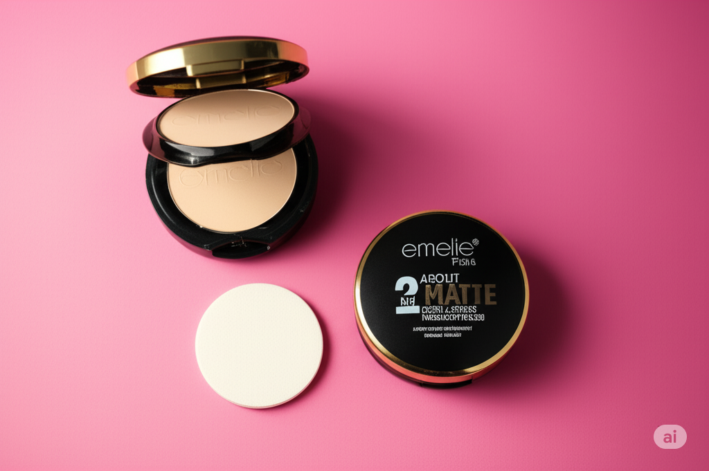2 in 1 Matte Pressed Powder Emelie Cosmetics.pk