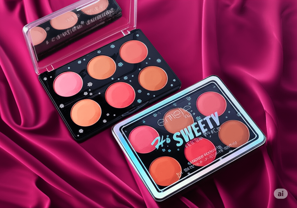 Hi Sweety 6 Color Blush Kit Emelie Cosmetics.pk