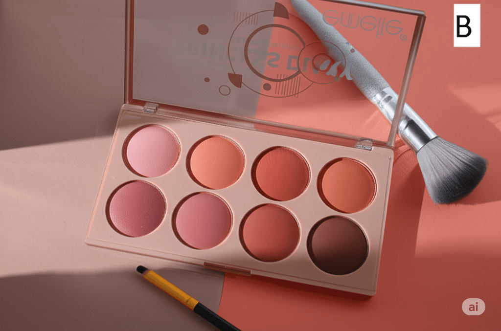 Princess Diary 8 Color Blusher/Eyeshadow Emelie Cosmetics.pk