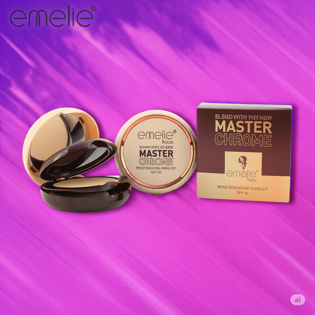 Master Chrome Compact Powder Emelie Cosmetics.pk