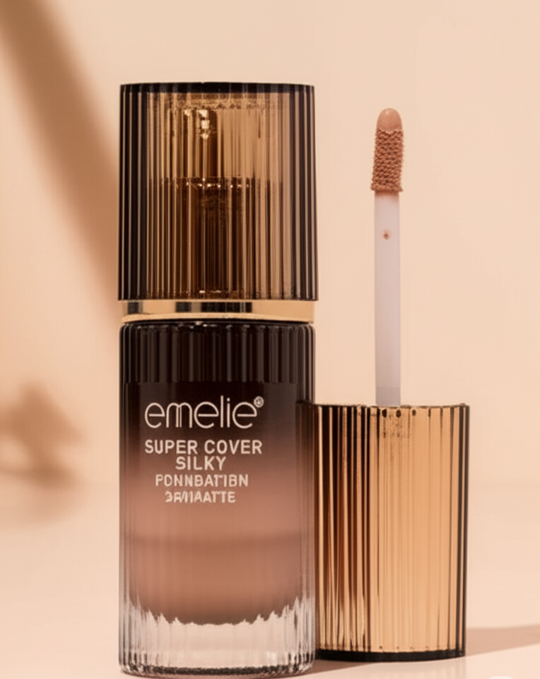 Super Cover Silky Foundation 24H Matte _ 40ml Emelie Cosmetics