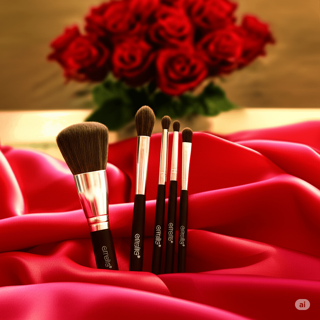 Ultimate Essentials Brush Set with Bag (6pcs) Emelie Cosmetics.pk