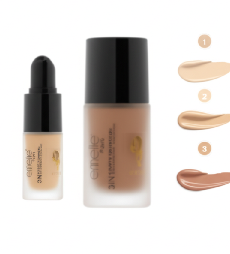 Three in One - Matte Foundation Emelie Cosmetics