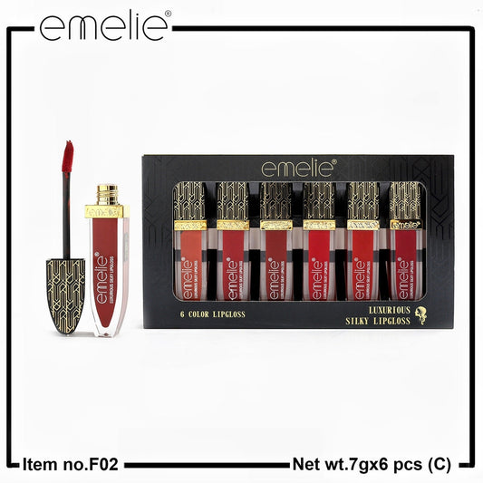 Emelie Silky Lip Gloss (6pc Set) Emelie Cosmetics.pk