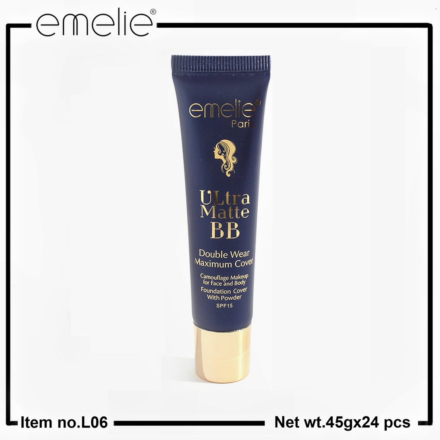 Ultra Matte BB Foundation Tube - 45g Emelie Cosmetics