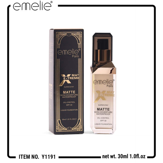 EXTREME Matte Super Stay liquid Foundation 30ml SPF_30 Emelie Cosmetics.pk